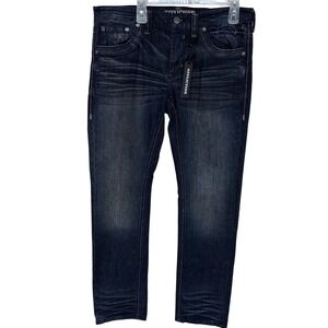 New Affliction Gage Jeans Size 34 Mens Blue Denim Grunge Y2K Distressed Dark